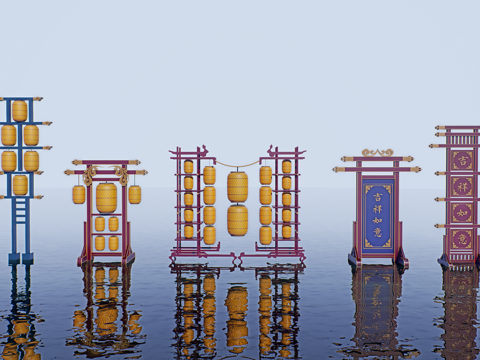 网红打卡工业建筑旧改工厂商业街su模型