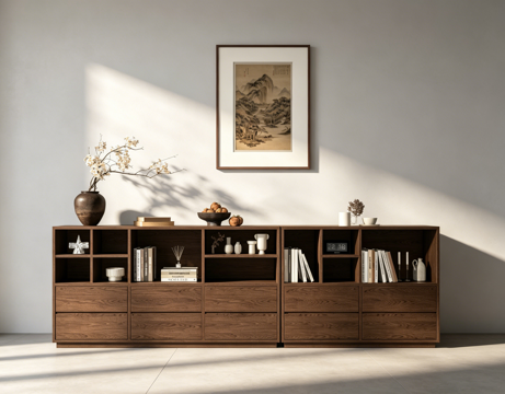 中古风装饰柜su模型