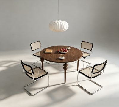 侘寂桌椅su模型