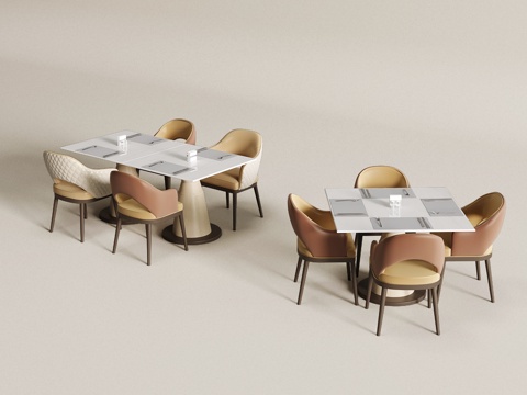 现代餐桌椅su模型