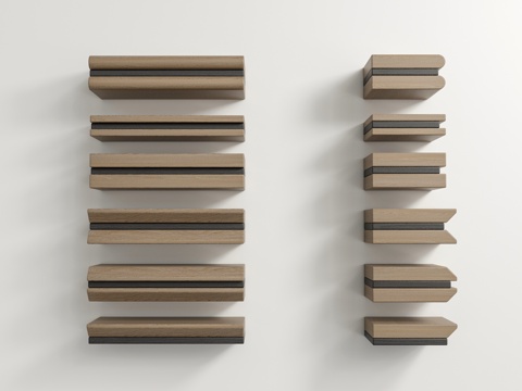 ABA衣柜柜子书柜展示柜三明治隔板su模型