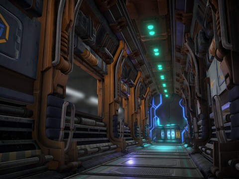 科幻走廊。纹理挑战su模型