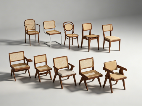 侘寂单椅su模型