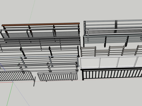 护栏金属护栏su模型
