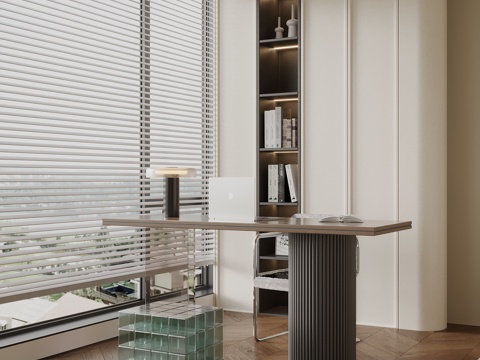 现代小茶台su模型