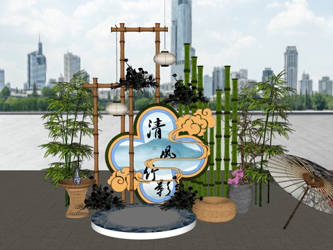 网红打卡工业建筑旧改工厂商业街su模型