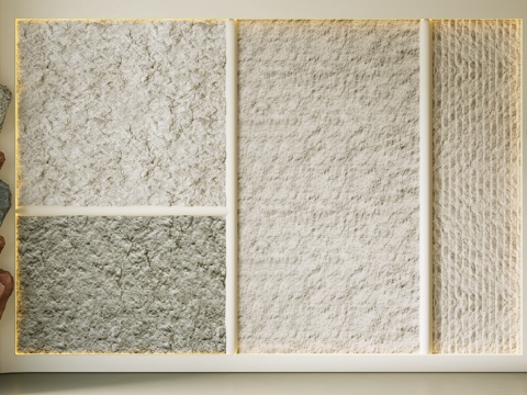 现代 背景墙 岩石墙面 石头雕塑 石头 毛石 肌理墙 墙面su模型