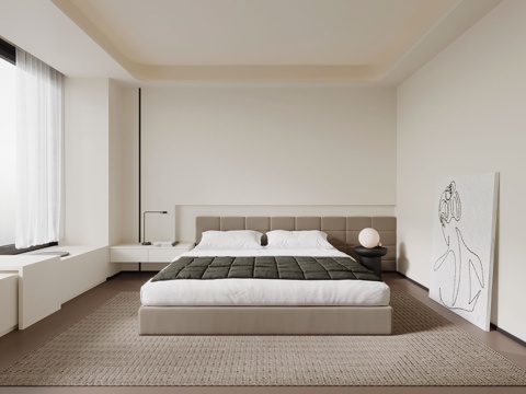 现代卧室su模型