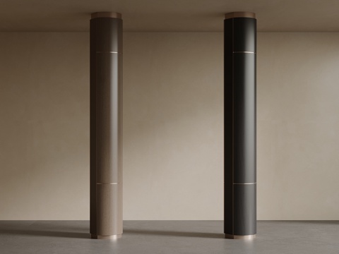 现代造型柱su模型