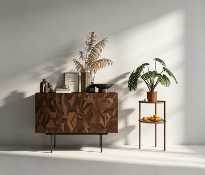 中古风装饰柜su模型