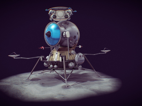 LK-苏联月球着陆器su模型