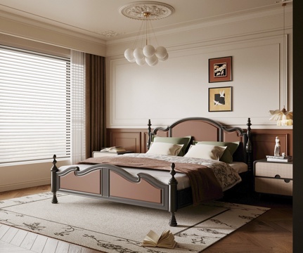 法式复古卧室su模型