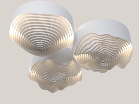 格栅吊顶 涟漪吊顶 涟漪格栅 波纹格栅吊顶 异形吊顶 异形格su模型