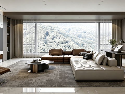 意式 家装 室内简约 轻奢风 格餐厅 客厅 卧室设计su模型