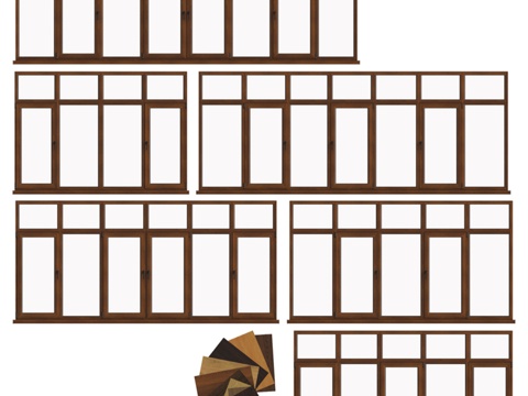 铝合金窗 63d模型