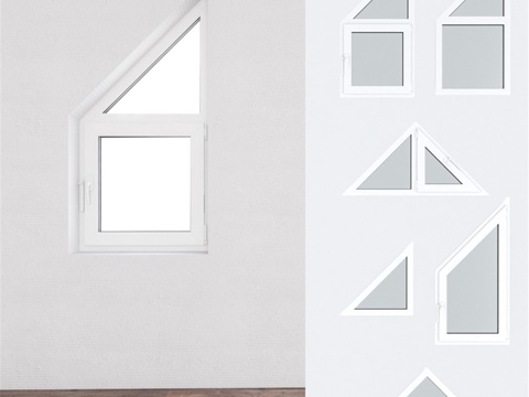 一套塑料窗 113d模型