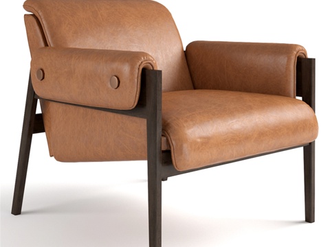 West Elm Stanton 椅子3d模型