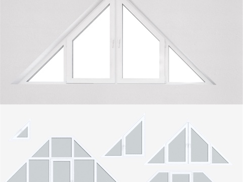 一套塑料窗 123d模型