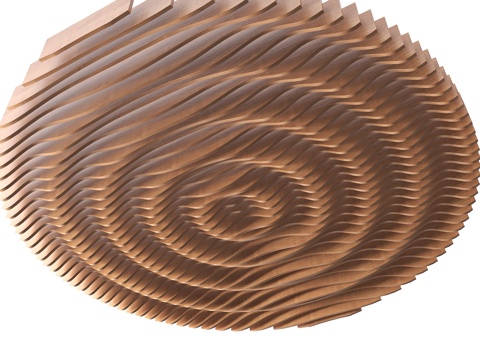 格栅吊顶 涟漪吊顶 涟漪格栅 波纹格栅吊顶 异形吊顶 异形格su模型