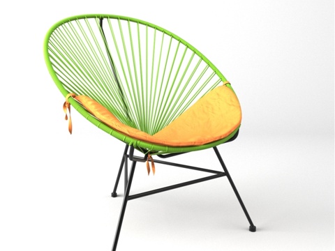 阿卡普尔科绿色椅子。Sim-Trade。3d模型