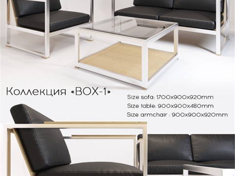 沙发和扶手椅（欧式风格办公家具）3d模型