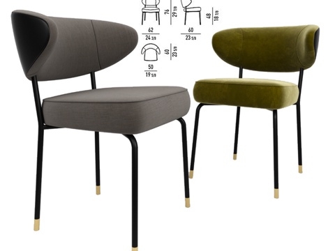 Minotti Mills 矮椅3d模型