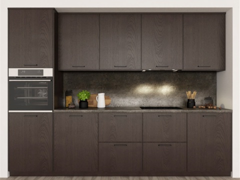 厨房 宜家 Method Ekestad 棕色。3d模型