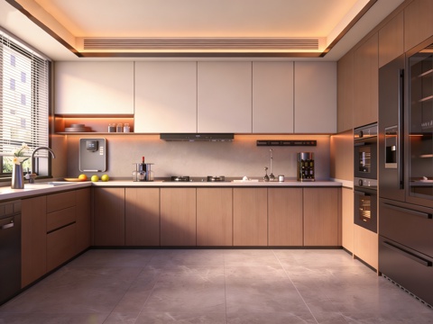 意式 家装 室内简约 轻奢风 格餐厅 客厅 卧室设计su模型