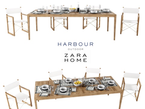 Harbor Outdoor 系列与 Zara Home 餐3d模型