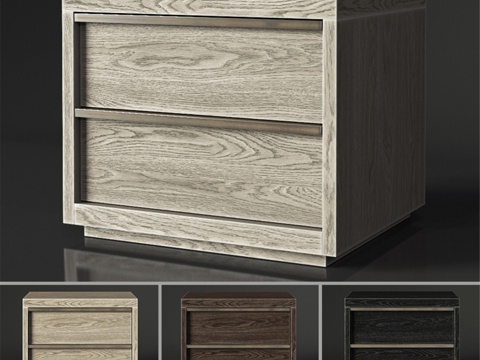 BEZIER 26英寸封闭式床头柜3d模型