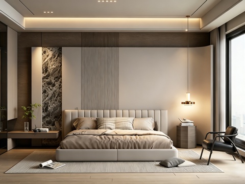 意式 家装 室内简约 轻奢风 格餐厅 客厅 卧室设计su模型