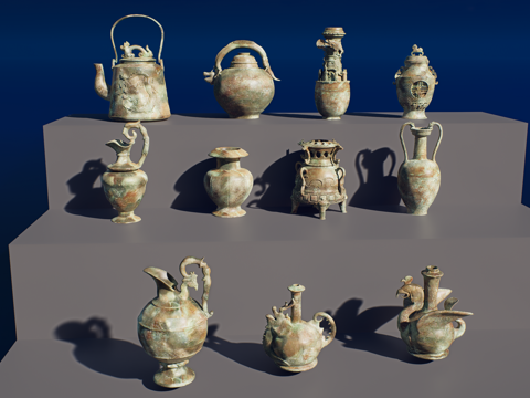 怀旧复古博物馆展示su模型