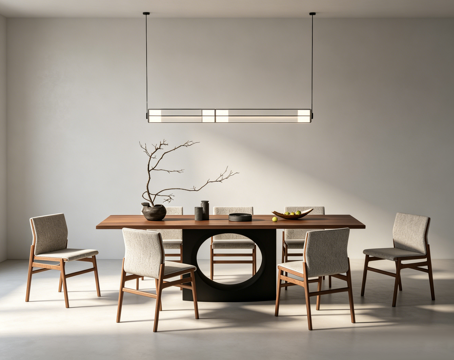 中古风餐桌书桌su模型