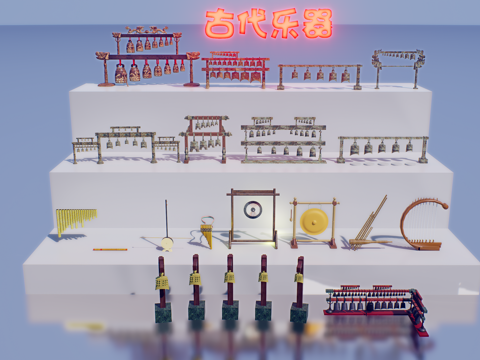 怀旧复古博物馆展示su模型