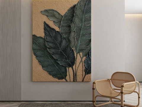 现代简约抽象挂画3d模型