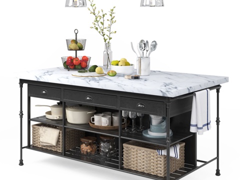  厨房装饰套装 - Crate and Barrel3d模型 