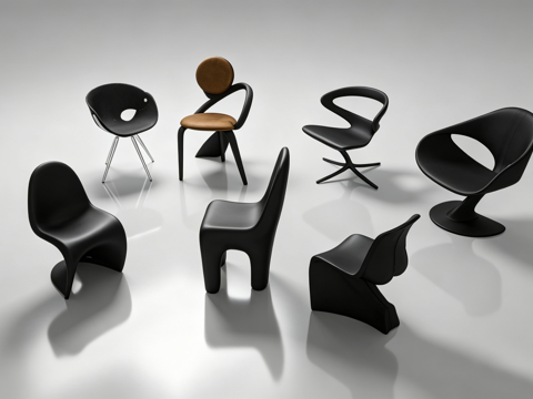 现代单椅su模型