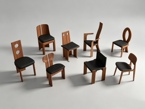 中古风单椅su模型