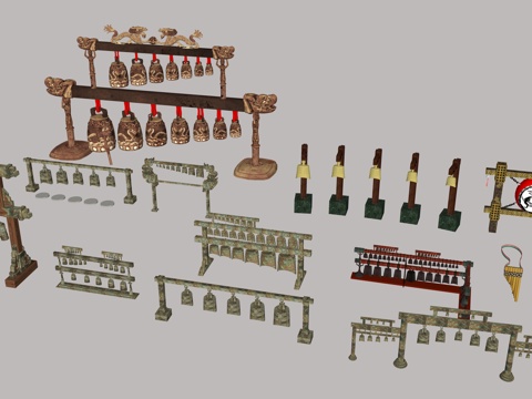 怀旧复古博物馆展示su模型