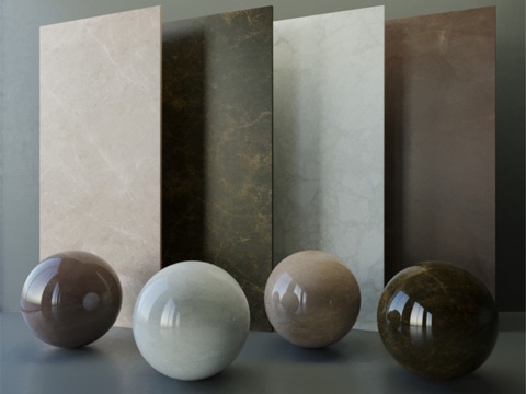 大理石板与 无缝纹理套装 023d模型