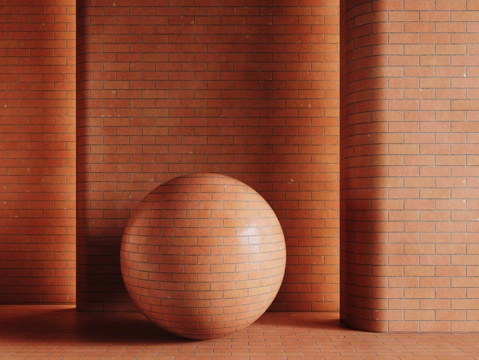 现代砖墙 红色砖墙 仿古砖墙 文化砖墙 工业砖墙su模型