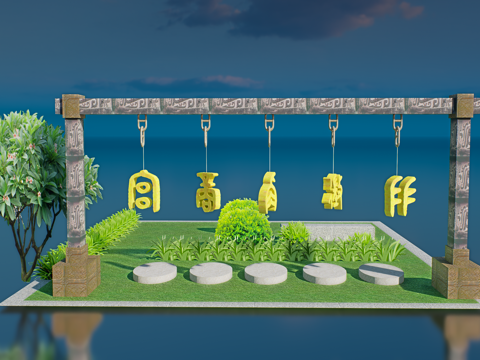 怀旧复古博物馆展示su模型