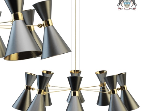 Delightfull Cairo 8灯吊灯3d模型