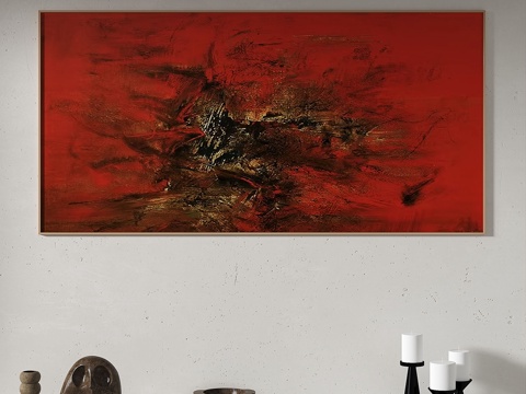 现代，侘寂，简约，复古，抽象，挂画3d模型