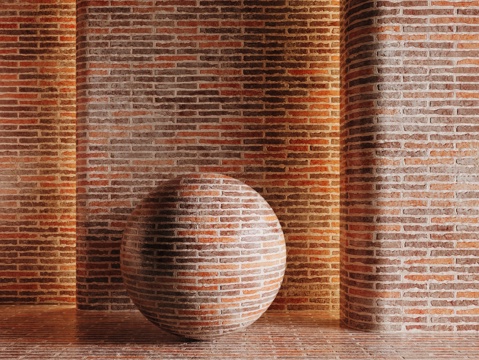 现代砖墙 红色砖墙 仿古砖墙 文化砖墙 工业砖墙su模型