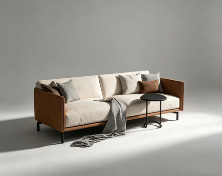 现代多人沙发su模型