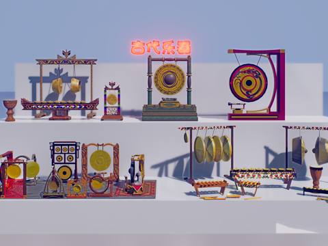 怀旧复古博物馆展示su模型