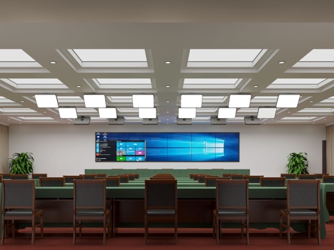  会议室3d模型 