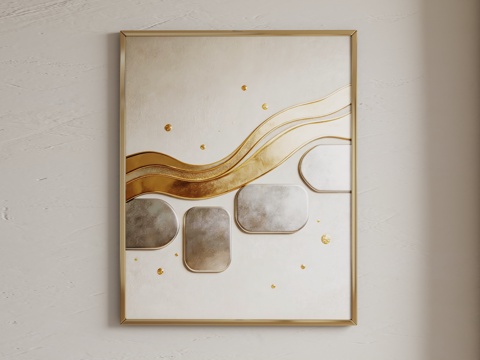 现代轻奢风墙饰 轻奢风装饰画 装饰挂件 装饰挂画 立体墙饰挂su模型