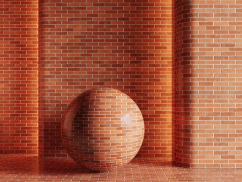 现代砖墙 红色砖墙 仿古砖墙 文化砖墙 工业砖墙su模型